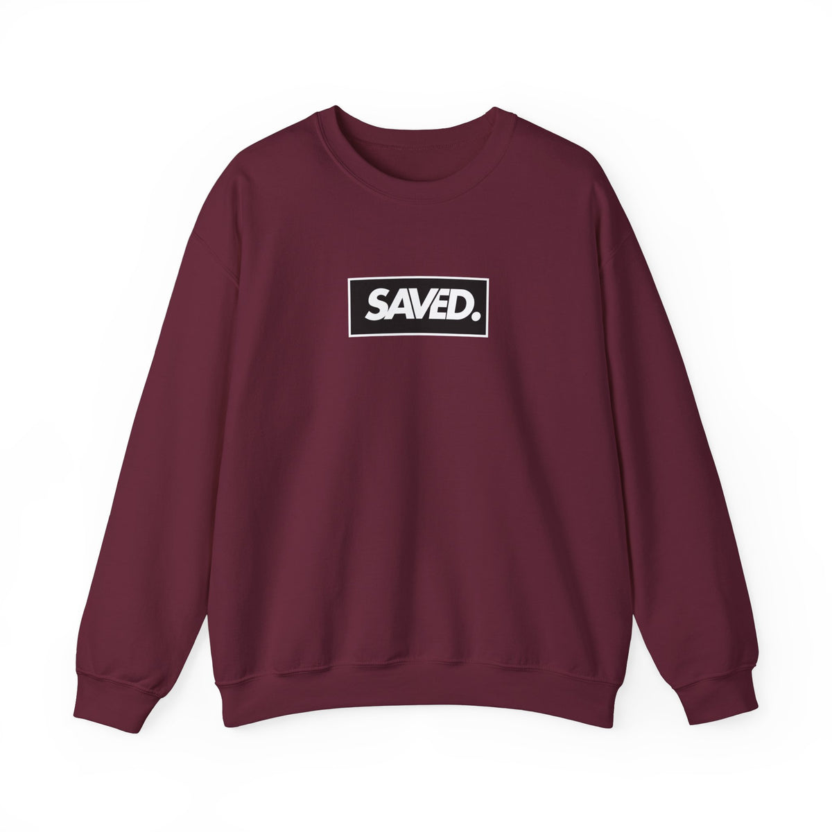 "SAVED. Christian Crewneck Sweatshirt - Bold Faith Statement Pullover"