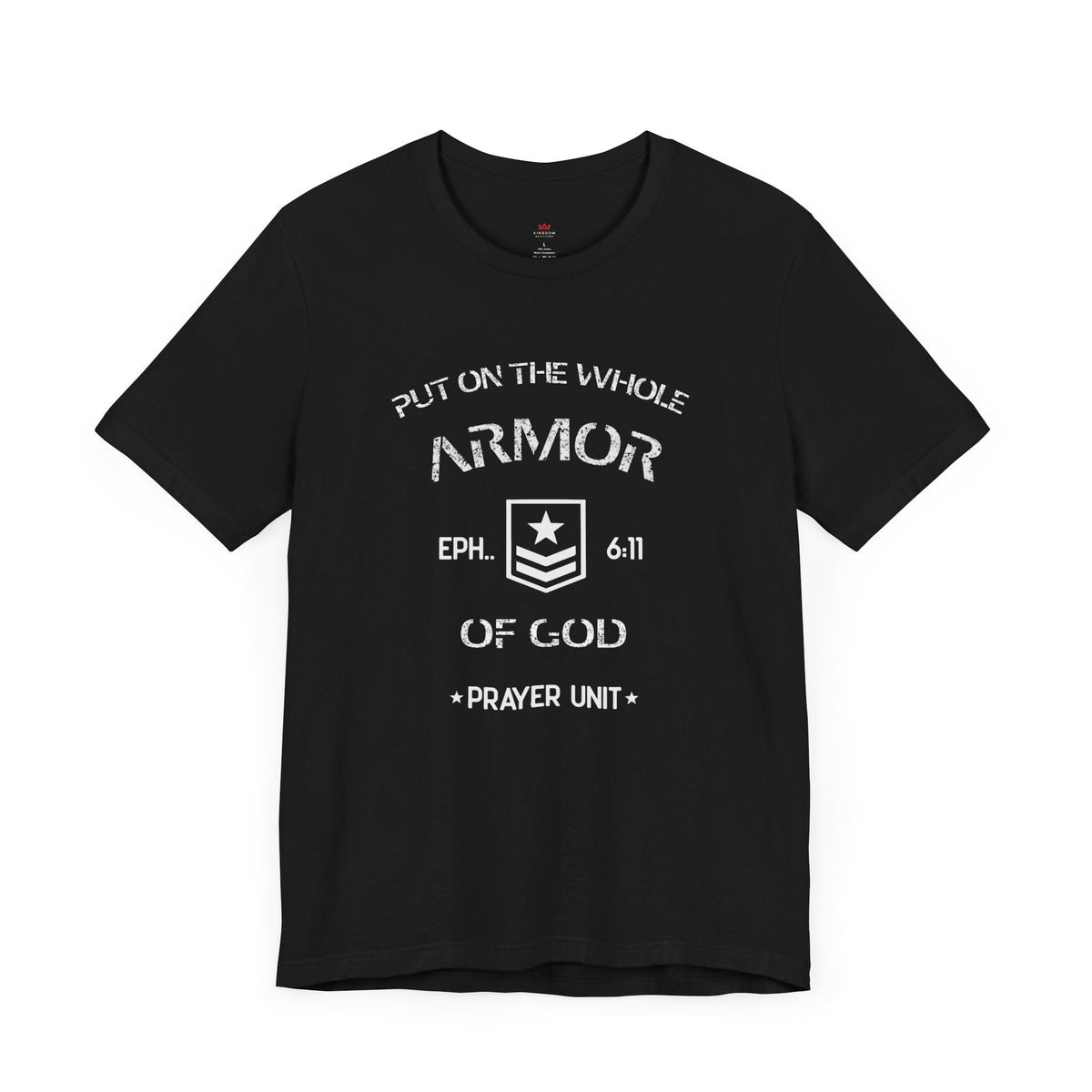 "Armor of God Christian T-Shirt - Ephesians 6:11 Prayer Unit Tee for Men" - T-Shirt | Kingdom Outfitters