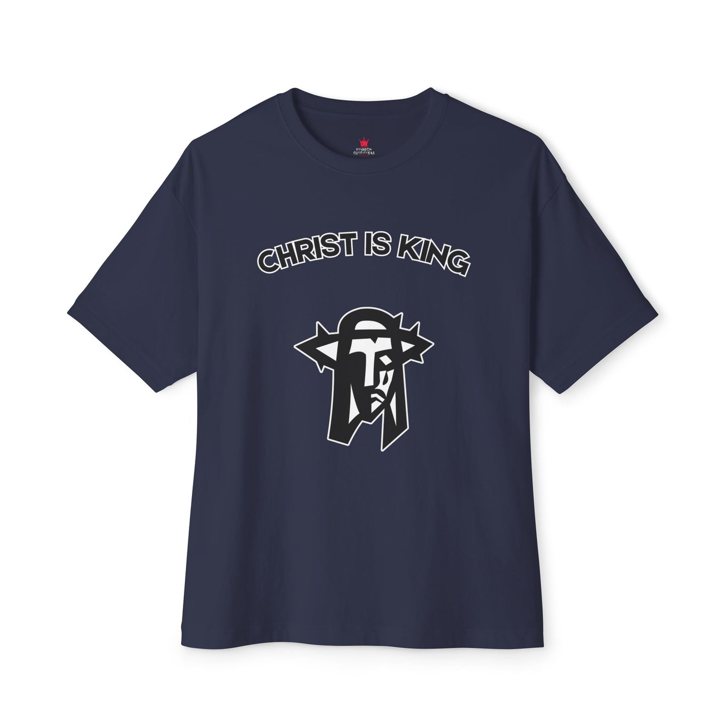 "Christ is King Oversized Heavyweight 6oz Boxy Streetwear T-Shirt" - T-Shirt | Kingdom Outfitters