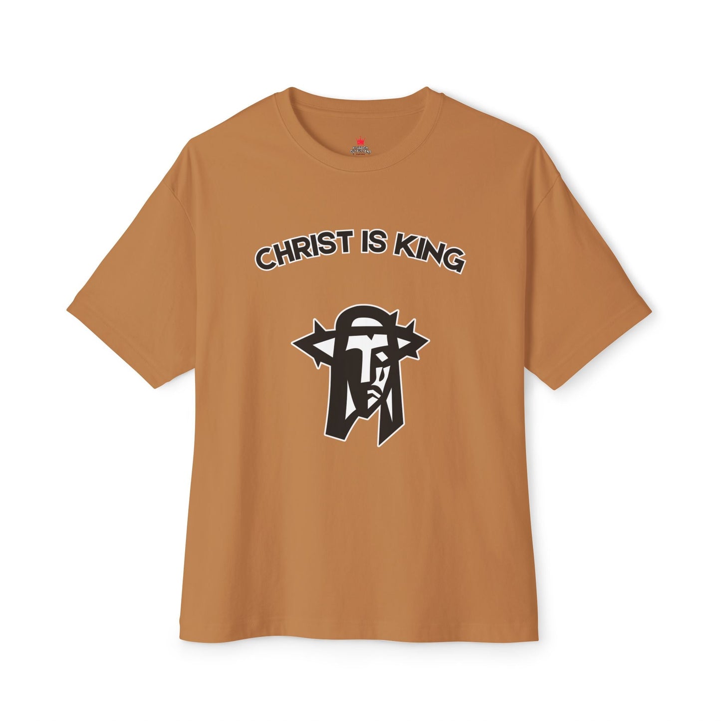 "Christ is King Oversized Heavyweight 6oz Boxy Streetwear T-Shirt" - T-Shirt | Kingdom Outfitters