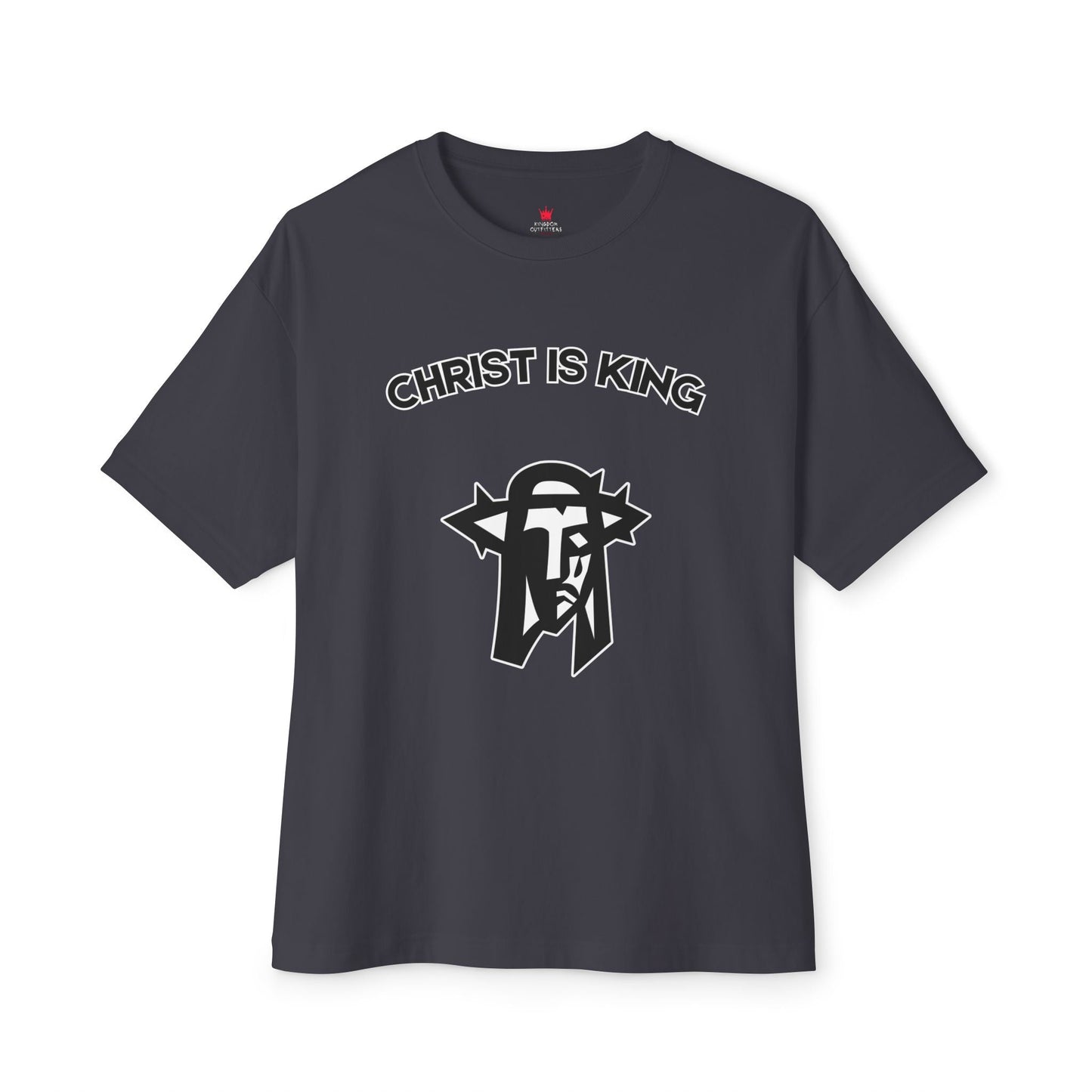 "Christ is King Oversized Heavyweight 6oz Boxy Streetwear T-Shirt" - T-Shirt | Kingdom Outfitters