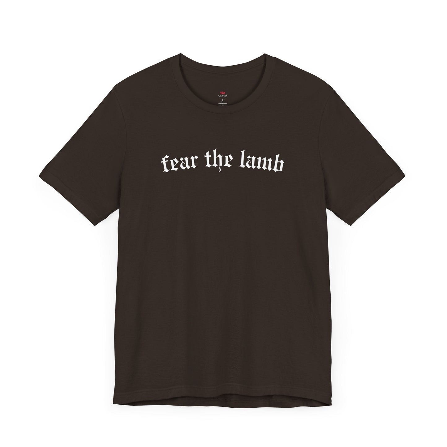 "Fear the Lamb Christian T-Shirt - Bold Faith Statement Tee for Men & Women" - T-Shirt | Kingdom Outfitters