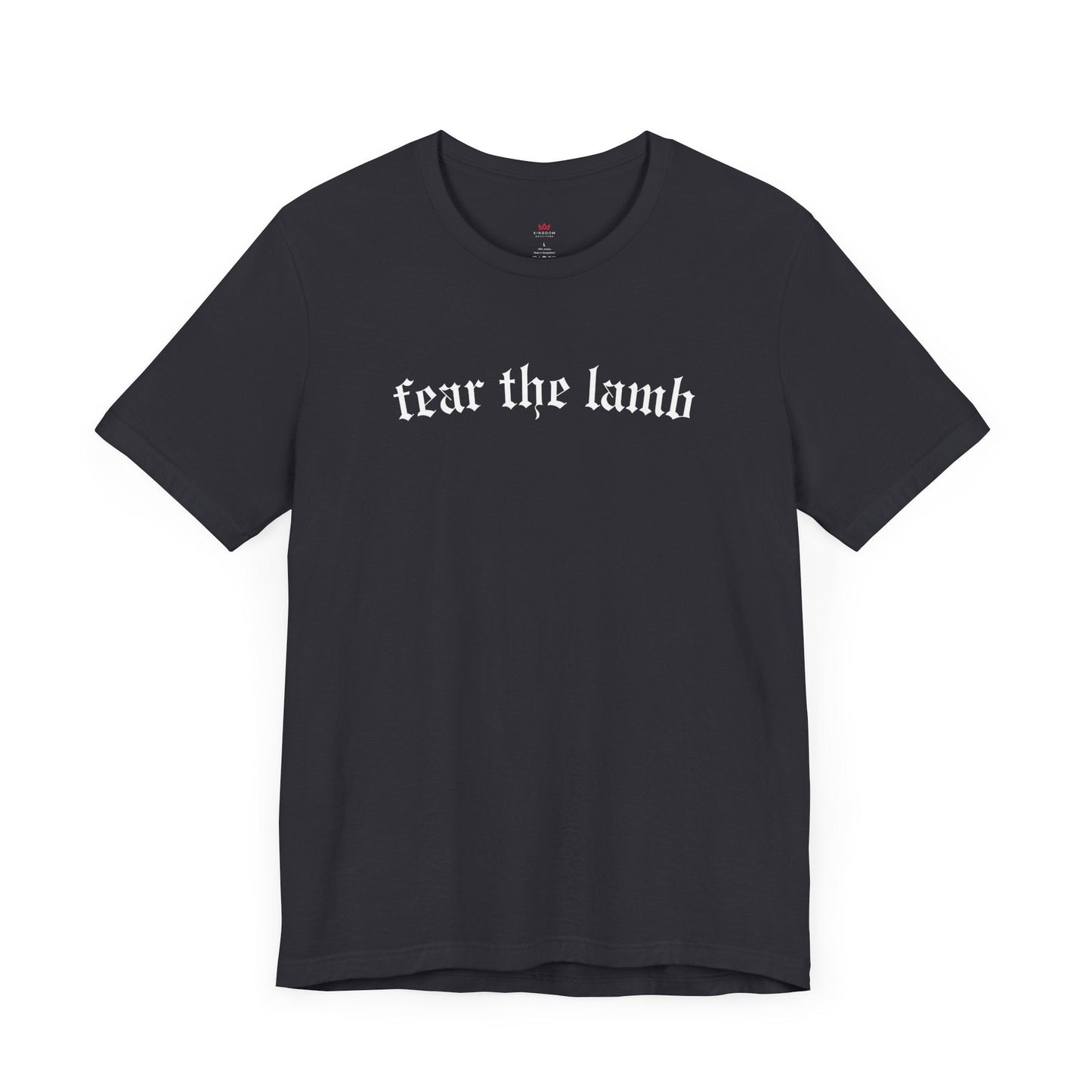 "Fear the Lamb Christian T-Shirt - Bold Faith Statement Tee for Men & Women" - T-Shirt | Kingdom Outfitters