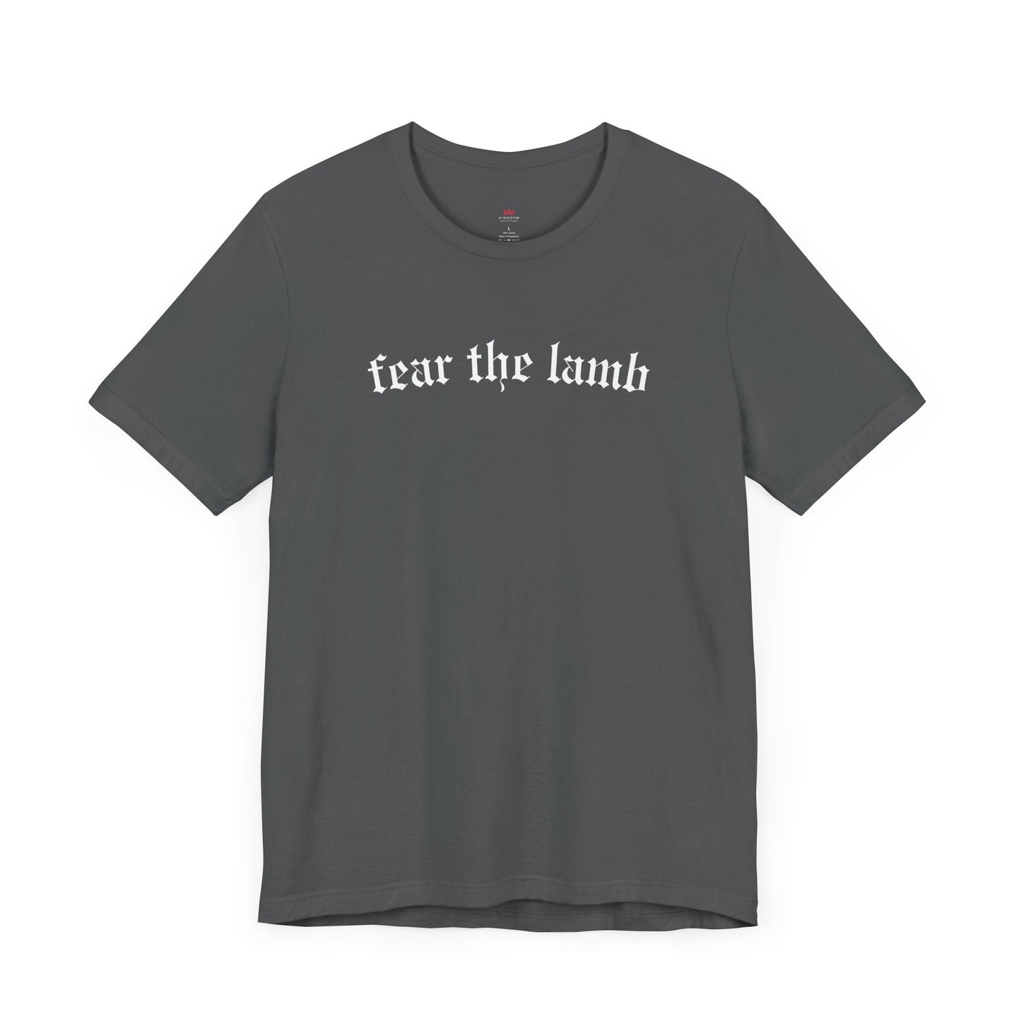 "Fear the Lamb Christian T-Shirt - Bold Faith Statement Tee for Men & Women" - T-Shirt | Kingdom Outfitters
