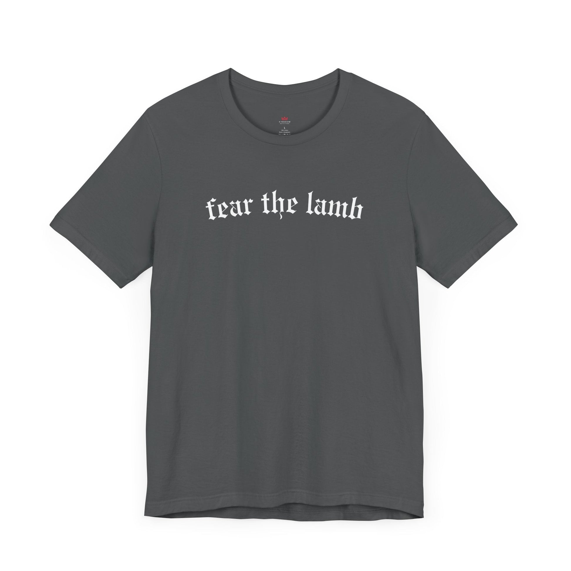 "Fear the Lamb Christian T-Shirt - Bold Faith Statement Tee for Men & Women" - T-Shirt | Kingdom Outfitters