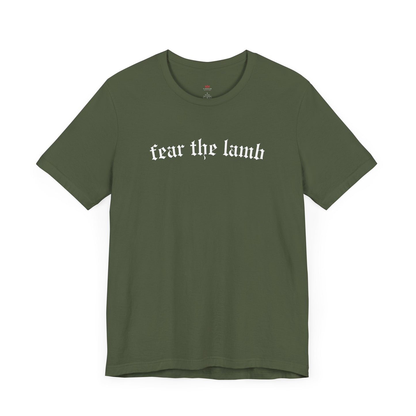 "Fear the Lamb Christian T-Shirt - Bold Faith Statement Tee for Men & Women" - T-Shirt | Kingdom Outfitters
