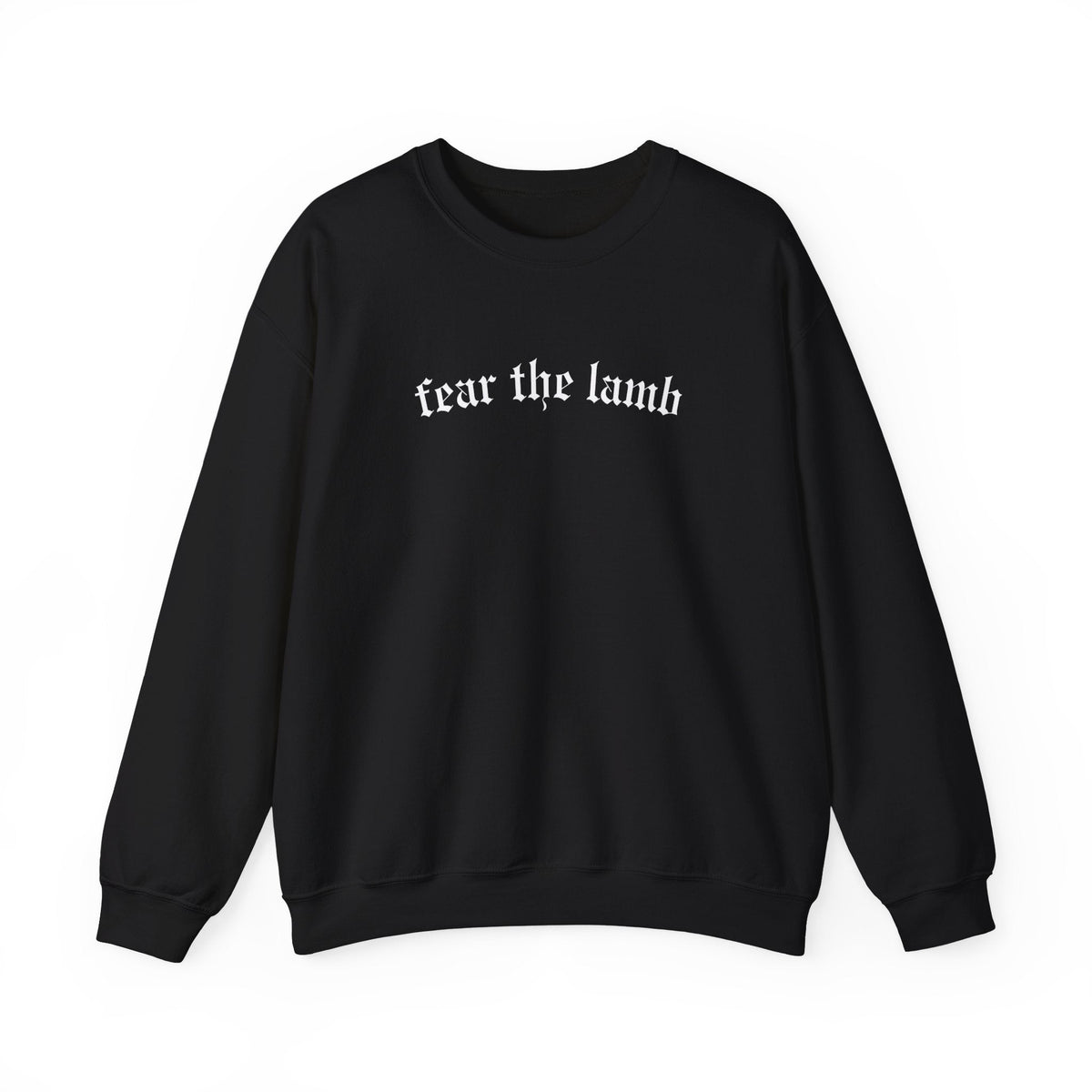 "Fear the Lamb Crewneck Sweatshirt - Bold Faith Statement Pullover" - Sweatshirt | Kingdom Outfitters