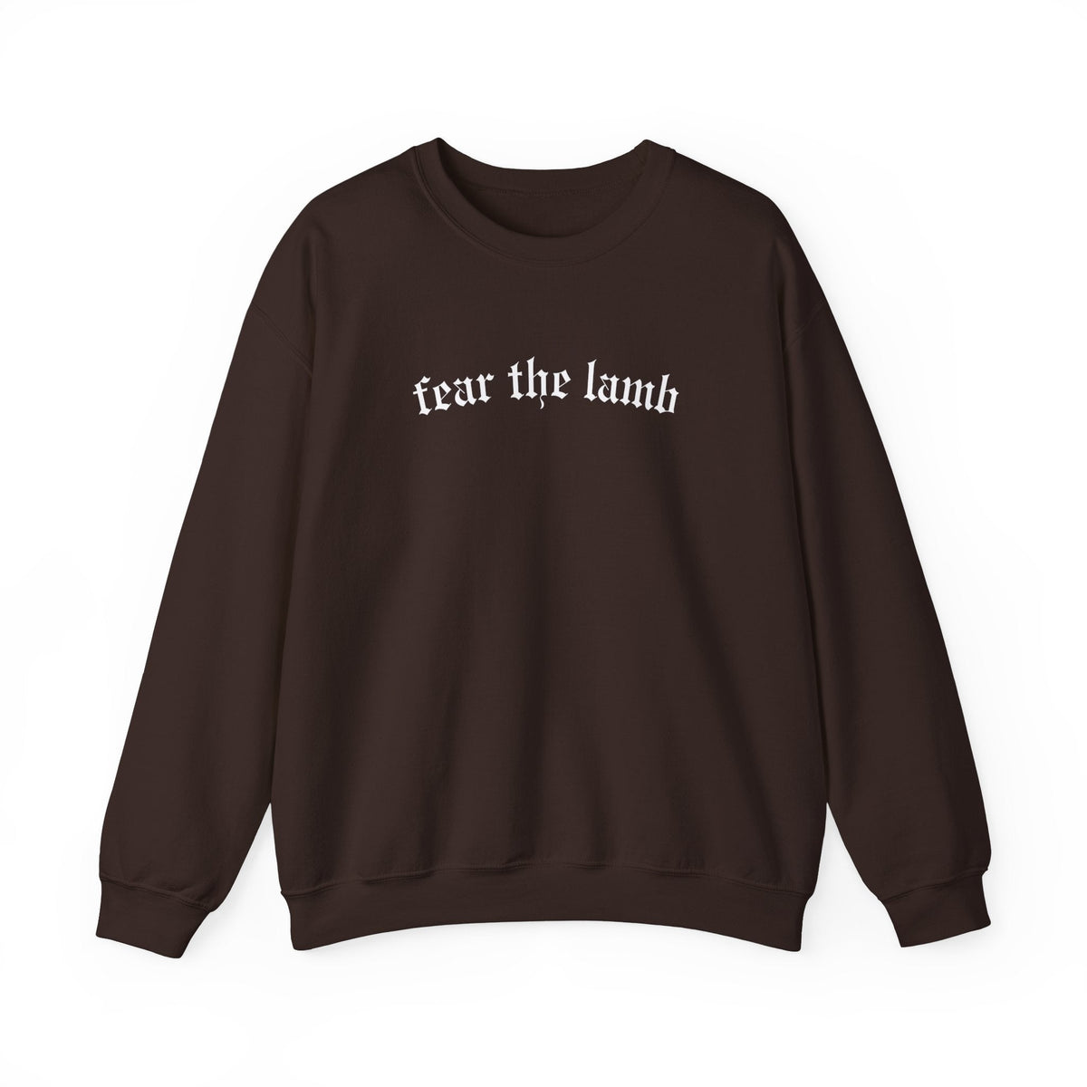 "Fear the Lamb Crewneck Sweatshirt - Bold Faith Statement Pullover" - Sweatshirt | Kingdom Outfitters