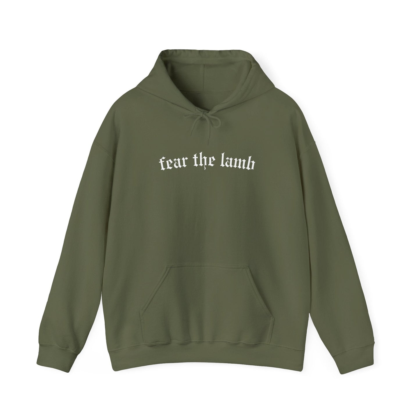 "Fear the Lamb Hoodie - Bold Faith Statement Pullover Sweatshirt" - Hoodie | Kingdom Outfitters