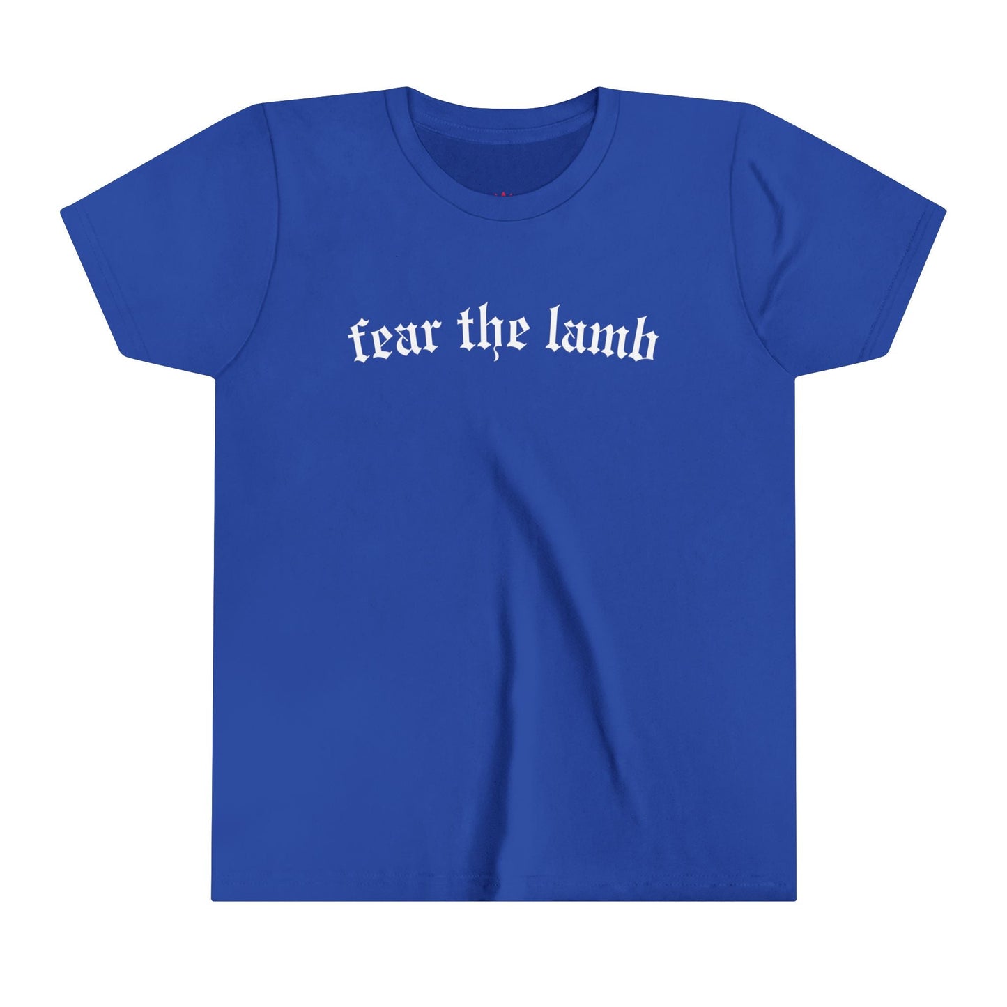 "Fear the Lamb Kids T-Shirt - Bold Faith Statement Youth Tee" - Kids clothes | Kingdom Outfitters