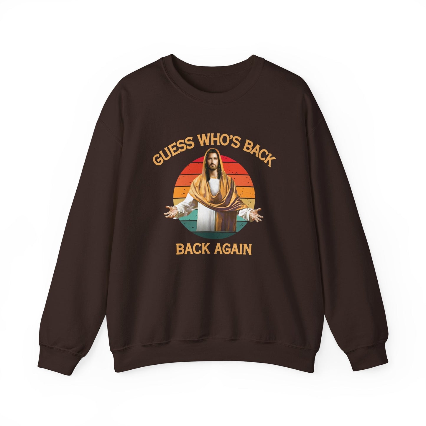 "Guess Who's Back Sweatshirt - Funny Bold Christian Faith Statement Crewneck" - Sweatshirt | Kingdom Outfitters