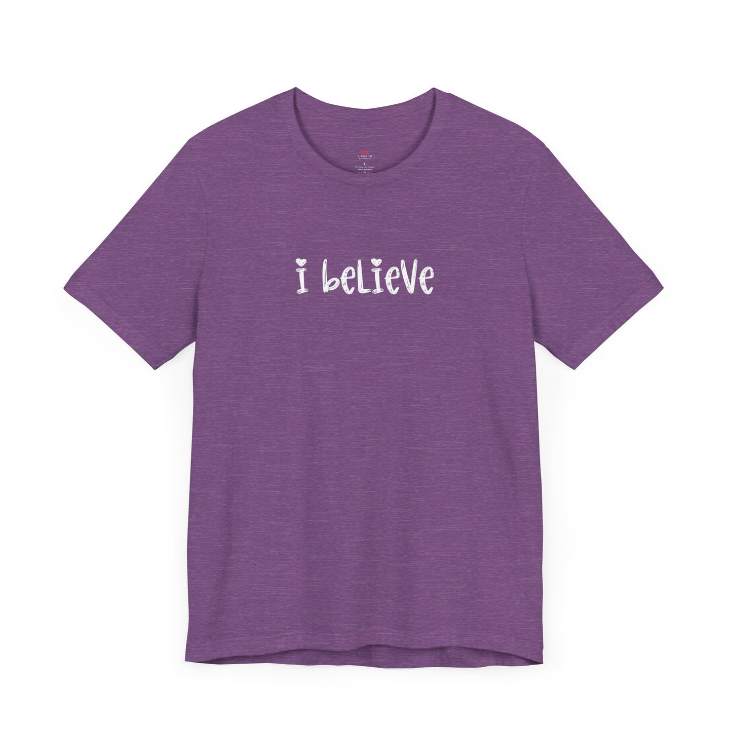 "I Believe Heart T-Shirt - Inspirational Christian Tee Shirt for Women" - T-Shirt | Kingdom Outfitters