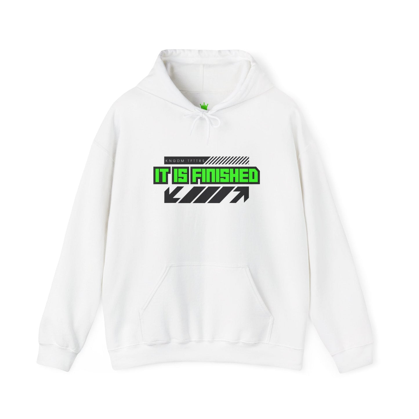 "It Is Finished Christian Hoodie - Bold Faith Statement Pullover Sweatshirt" - Hoodie | Kingdom Outfitters