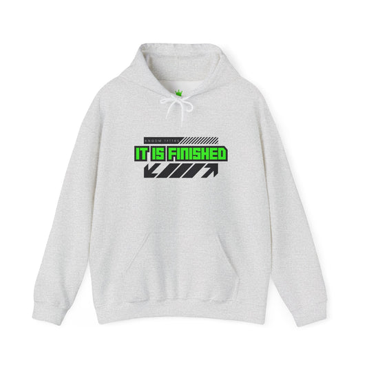 "It Is Finished Christian Hoodie - Bold Faith Statement Pullover Sweatshirt" - Hoodie | Kingdom Outfitters