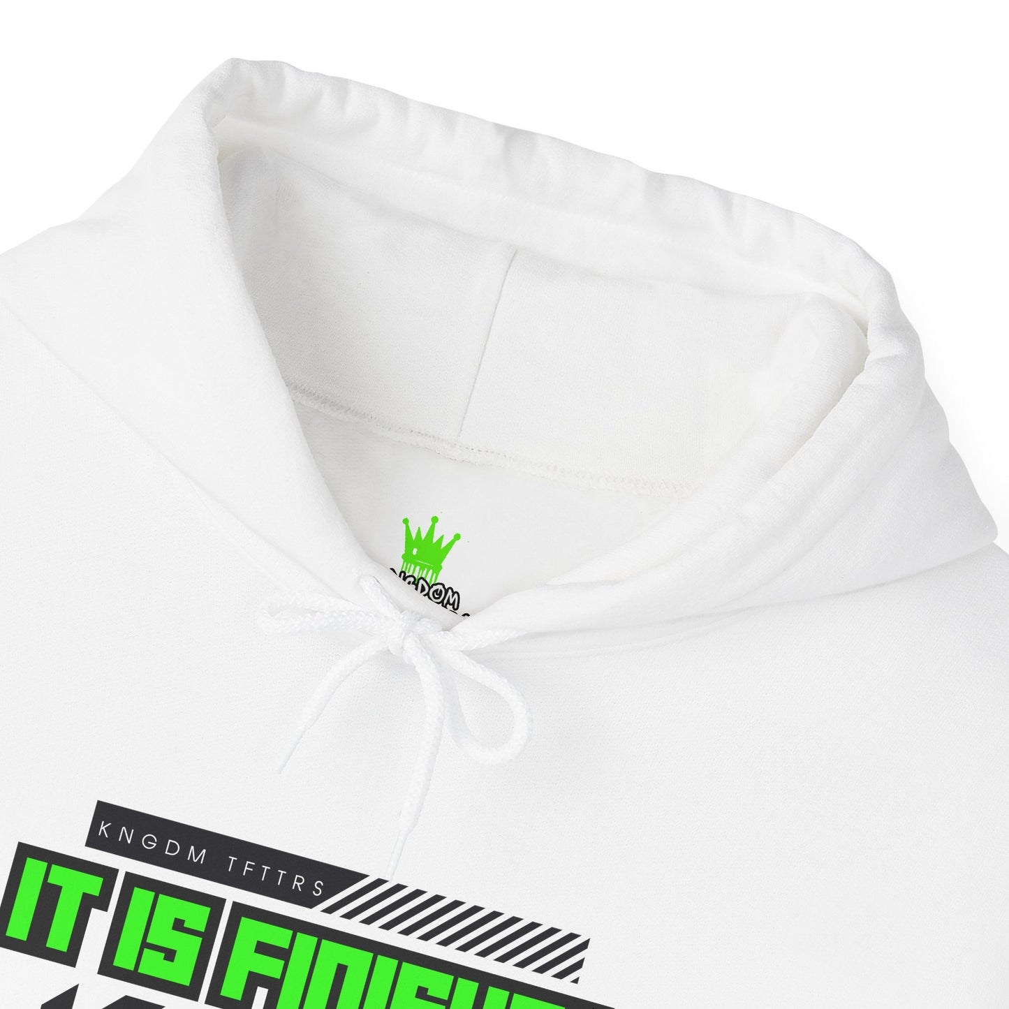 "It Is Finished Christian Hoodie - Bold Faith Statement Pullover Sweatshirt" - Hoodie | Kingdom Outfitters