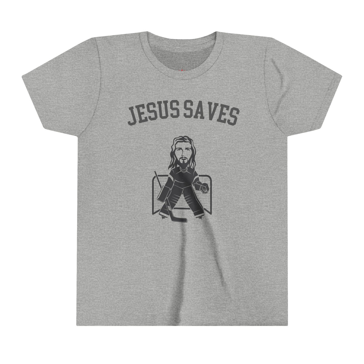 "Jesus Saves Kids' T-Shirt - Funny Faith - Inspired Hockey Design" - Kids clothes | Kingdom Outfitters