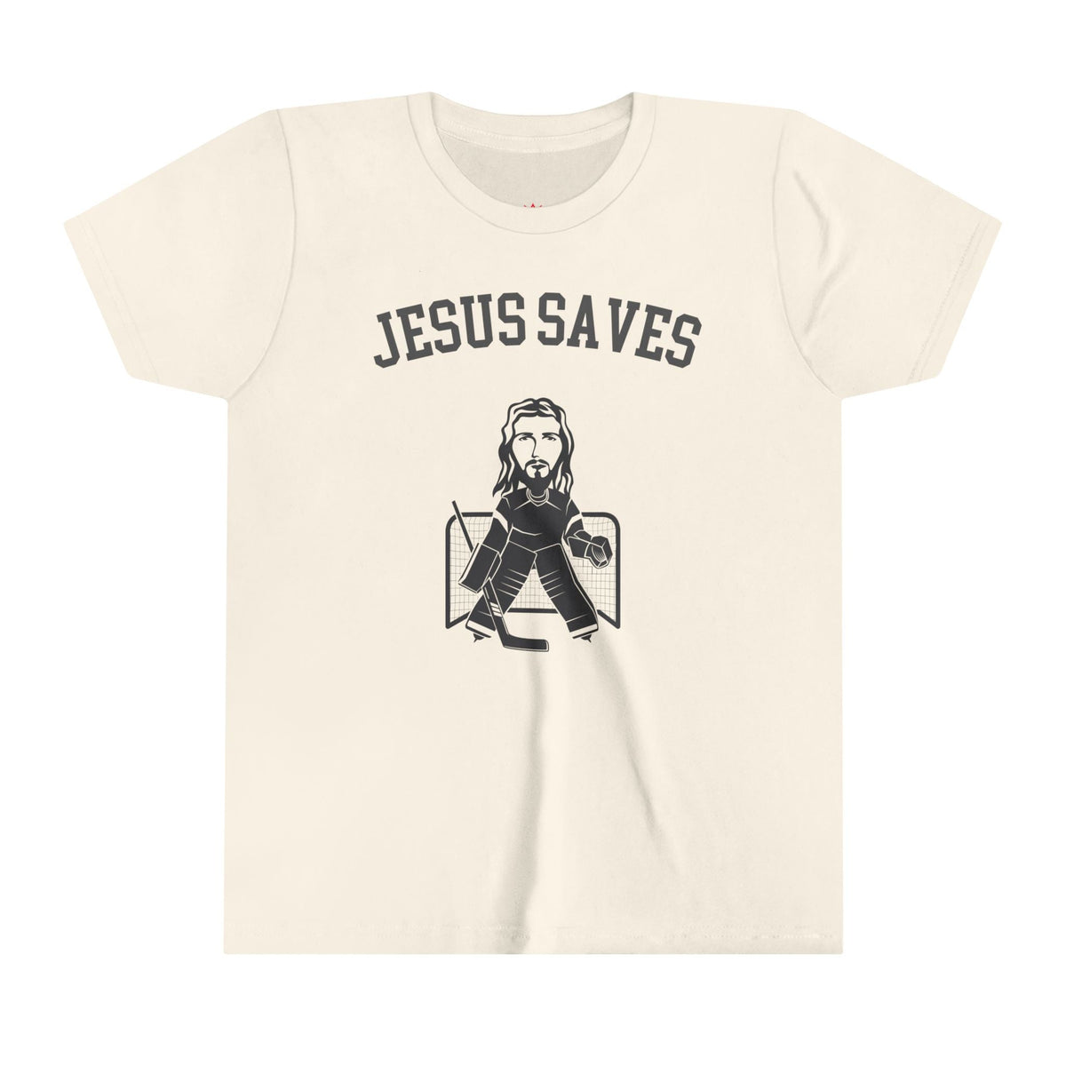 "Jesus Saves Kids' T-Shirt - Funny Faith - Inspired Hockey Design" - Kids clothes | Kingdom Outfitters