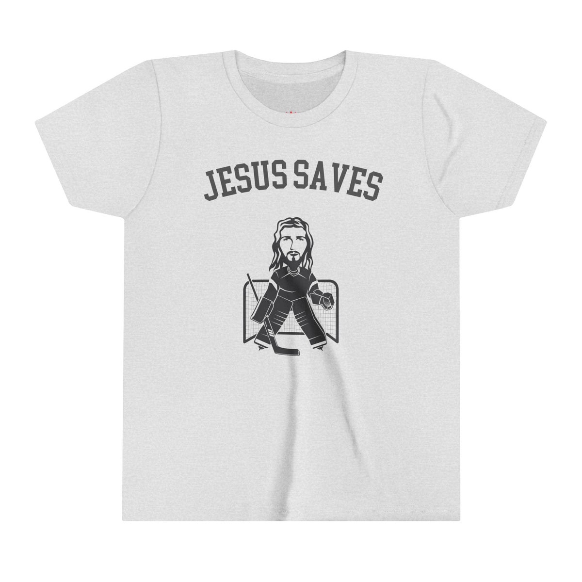 "Jesus Saves Kids' T-Shirt - Funny Faith - Inspired Hockey Design" - Kids clothes | Kingdom Outfitters