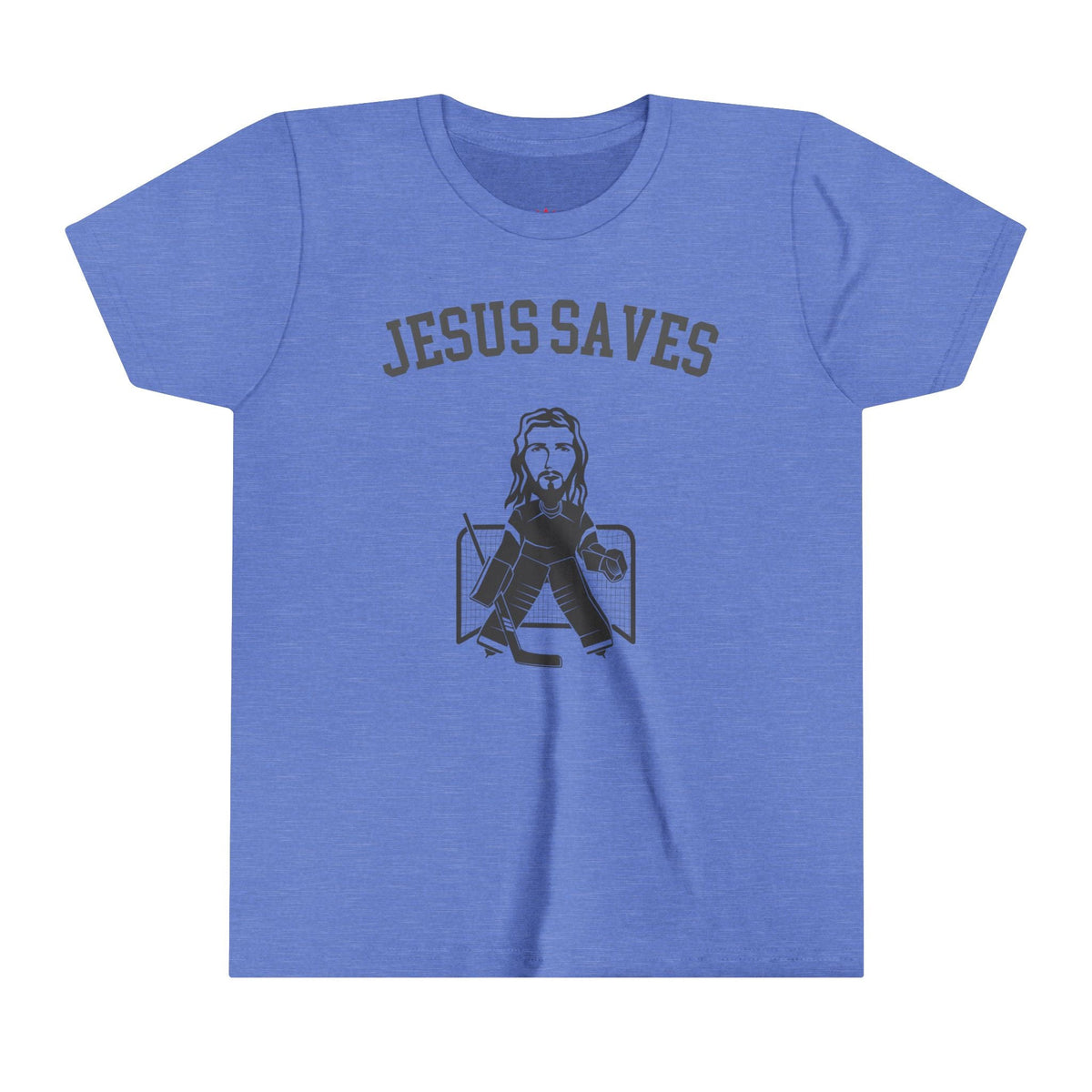 "Jesus Saves Kids' T-Shirt - Funny Faith - Inspired Hockey Design" - Kids clothes | Kingdom Outfitters