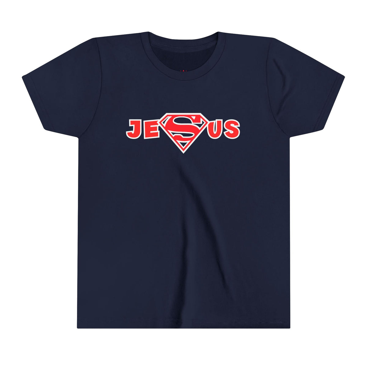 "Jesus Super Hero Kids T-Shirt - Bold Faith Statement Youth Tee" - Kids clothes | Kingdom Outfitters