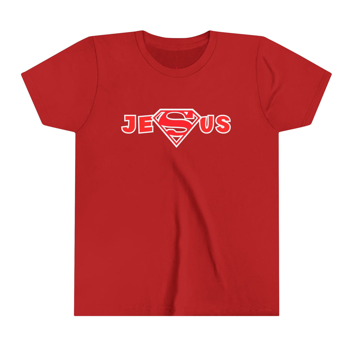 "Jesus Super Hero Kids T-Shirt - Bold Faith Statement Youth Tee" - Kids clothes | Kingdom Outfitters