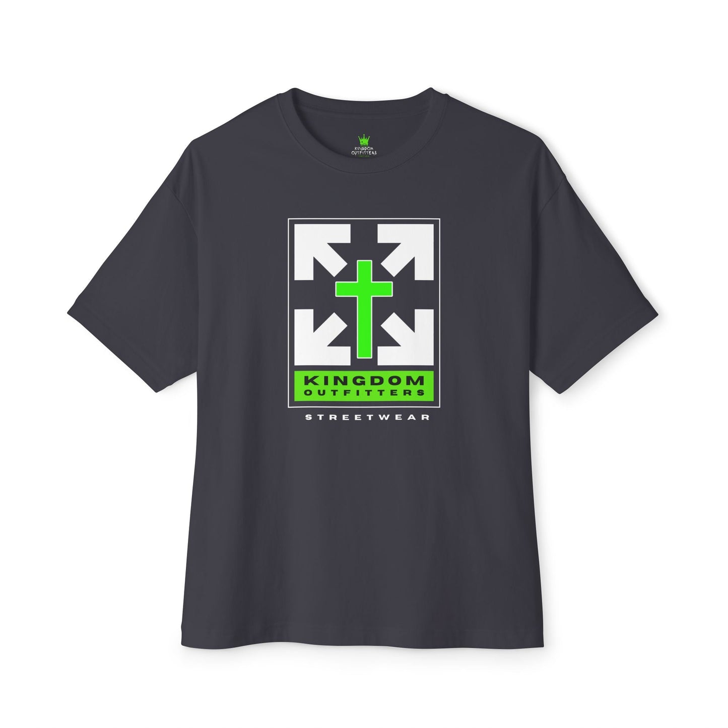 "Kingdom Outfitters Streetwear Oversized Drop Shoulder Boxy Heavyweight Christian T-Shirt - Bold Faith Graphic Tee" - T-Shirt | Kingdom Outfitters