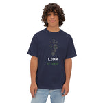 "Lion of Judah Oversized Drop Shoulder Boxy T-Shirt - Bold Christian Streetwear Tee" - T-Shirt | Kingdom Outfitters