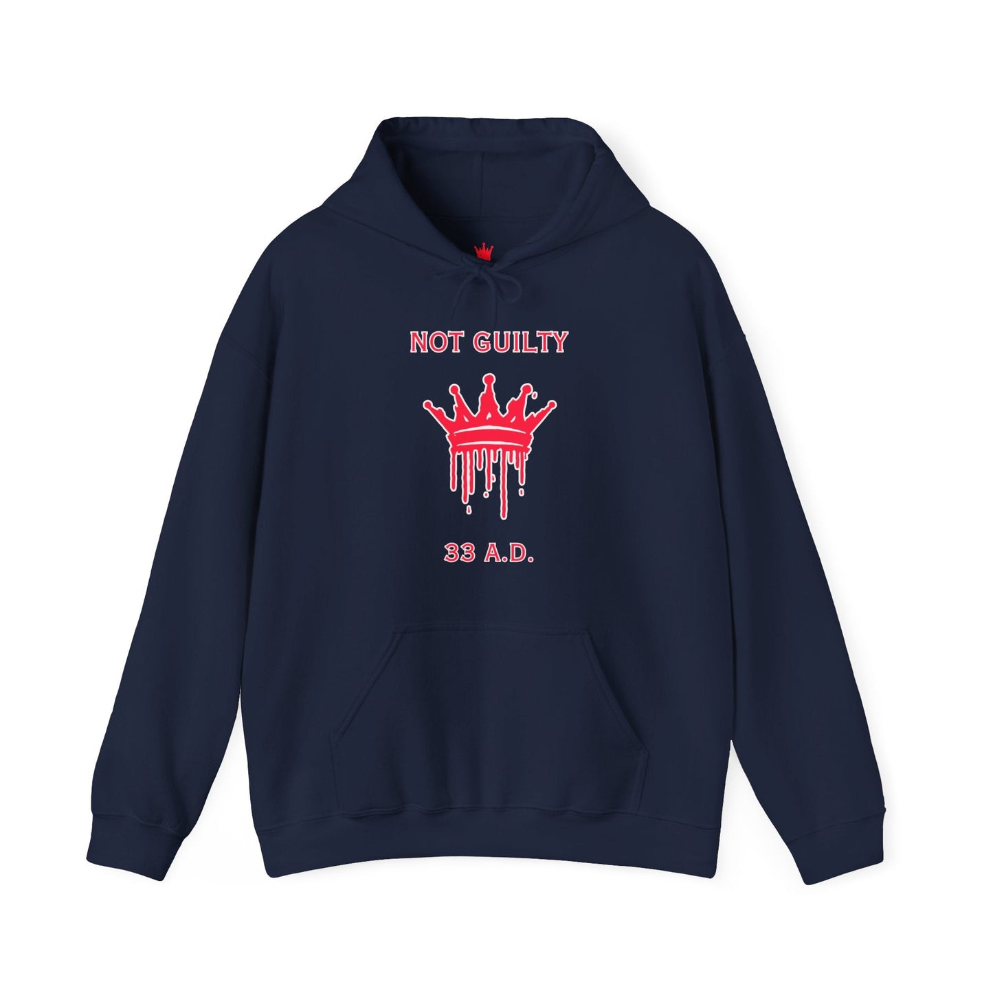 "Not Guilty 33 A.D. Hoodie - Bold Faith Statement Pullover" - Hoodie | Kingdom Outfitters