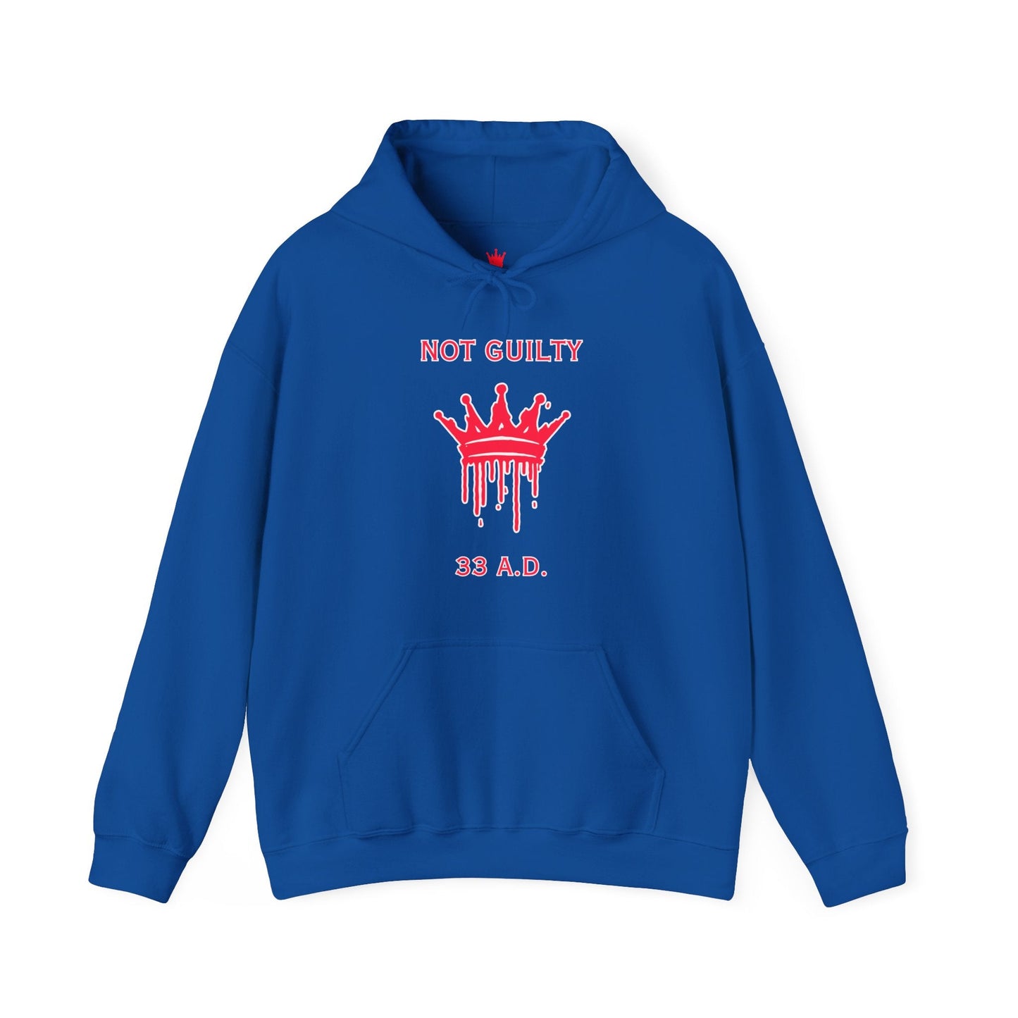 "Not Guilty 33 A.D. Hoodie - Bold Faith Statement Pullover" - Hoodie | Kingdom Outfitters