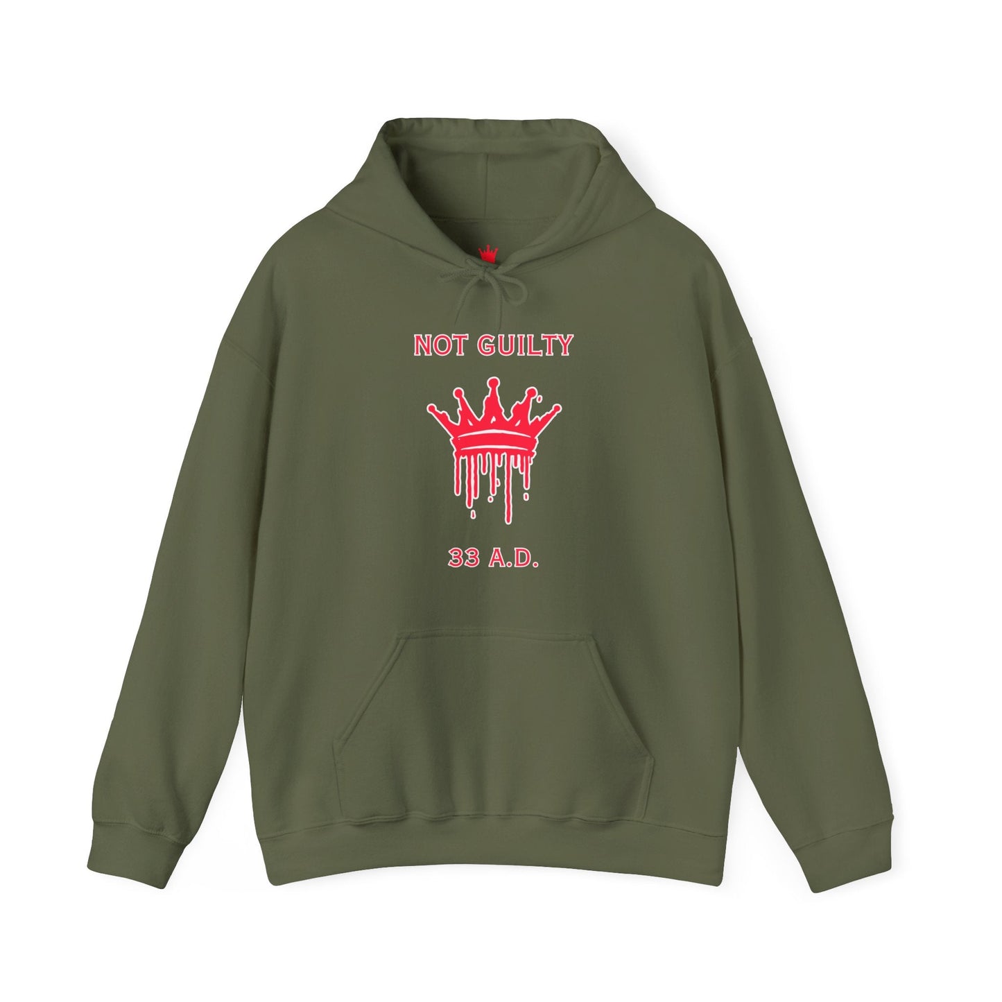 "Not Guilty 33 A.D. Hoodie - Bold Faith Statement Pullover" - Hoodie | Kingdom Outfitters