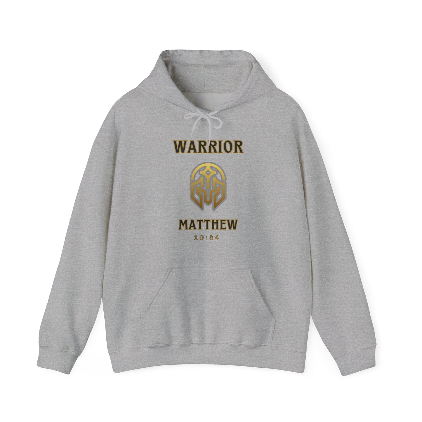 "Warrior Matthew Bible Verse Hoodie - Bold Christian Faith Statement" - Hoodie | Kingdom Outfitters