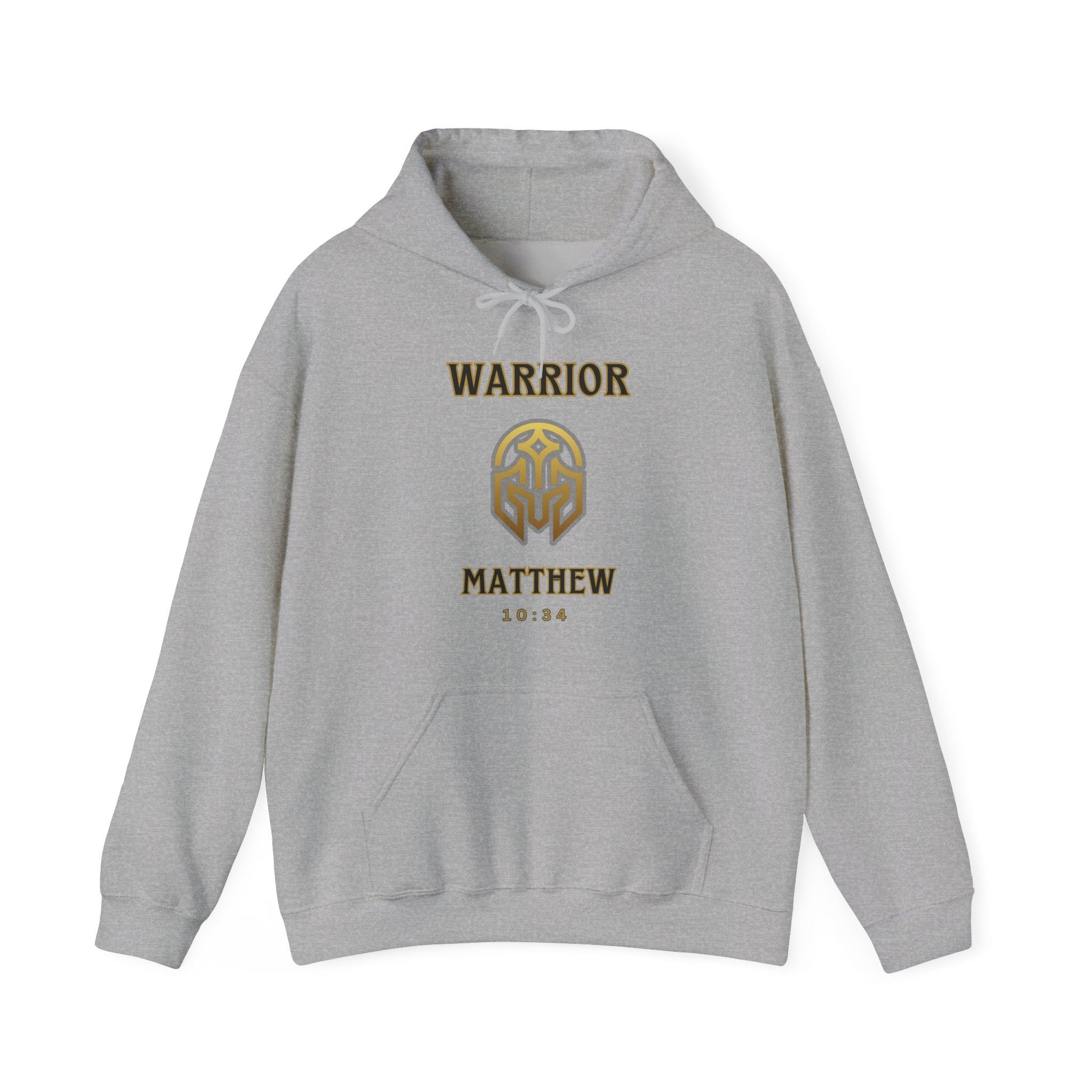 "Warrior Matthew Bible Verse Hoodie - Bold Christian Faith Statement" - Hoodie | Kingdom Outfitters