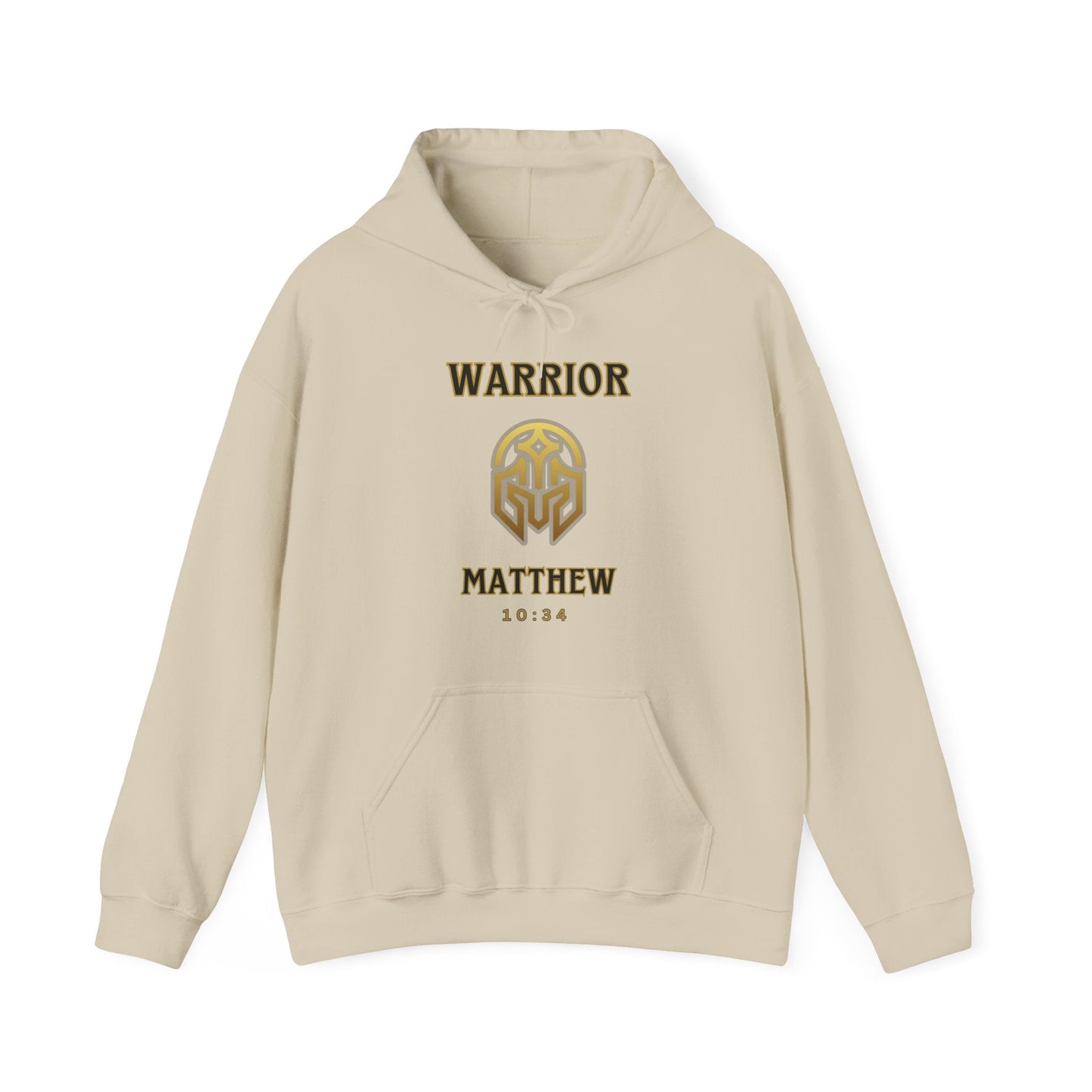 "Warrior Matthew Bible Verse Hoodie - Bold Christian Faith Statement" - Hoodie | Kingdom Outfitters