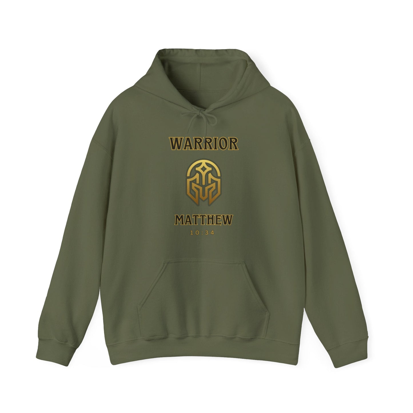 "Warrior Matthew Bible Verse Hoodie - Bold Christian Faith Statement" - Hoodie | Kingdom Outfitters