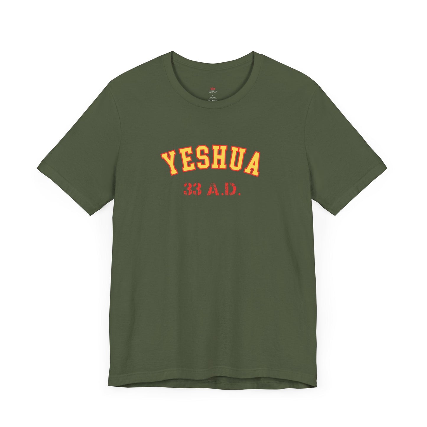 "Yeshua 33 A.D. Christian T-Shirt - Vintage Faith Statement Tee for Men & Women" - T-Shirt | Kingdom Outfitters