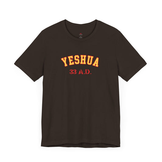 "Yeshua 33 A.D. Christian T-Shirt - Vintage Faith Statement Tee for Men & Women" - T-Shirt | Kingdom Outfitters
